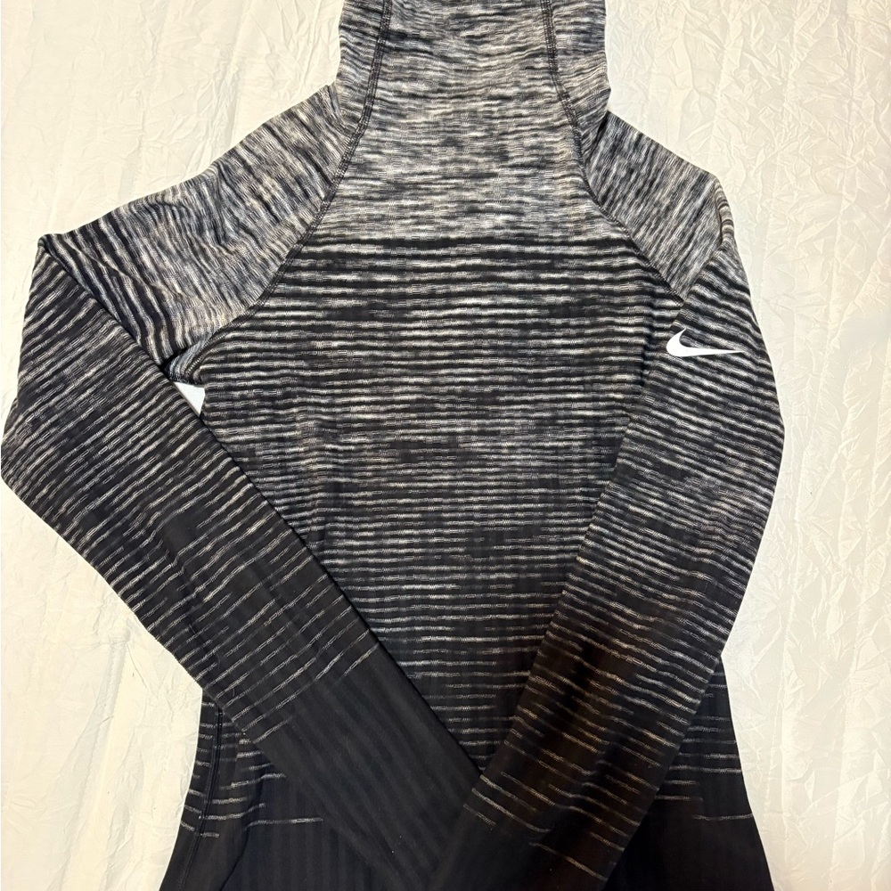 Nike Pro Hyperwarm Black and Gray Top